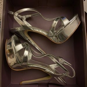 BAKERS PHOEBE SILVER PLATFORM HEEL